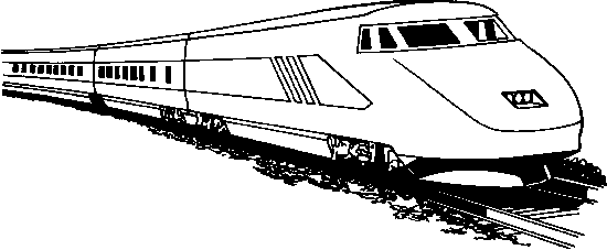 clipart train black and white - photo #48